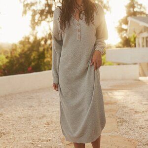 Hailee Sweater Midi Dress / Heather Gray / Large
